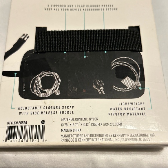 G-Force Tech Accessory Organizer Explore Excellence 8” 4” Bag Adjustable Pouch - Picture 12 of 13